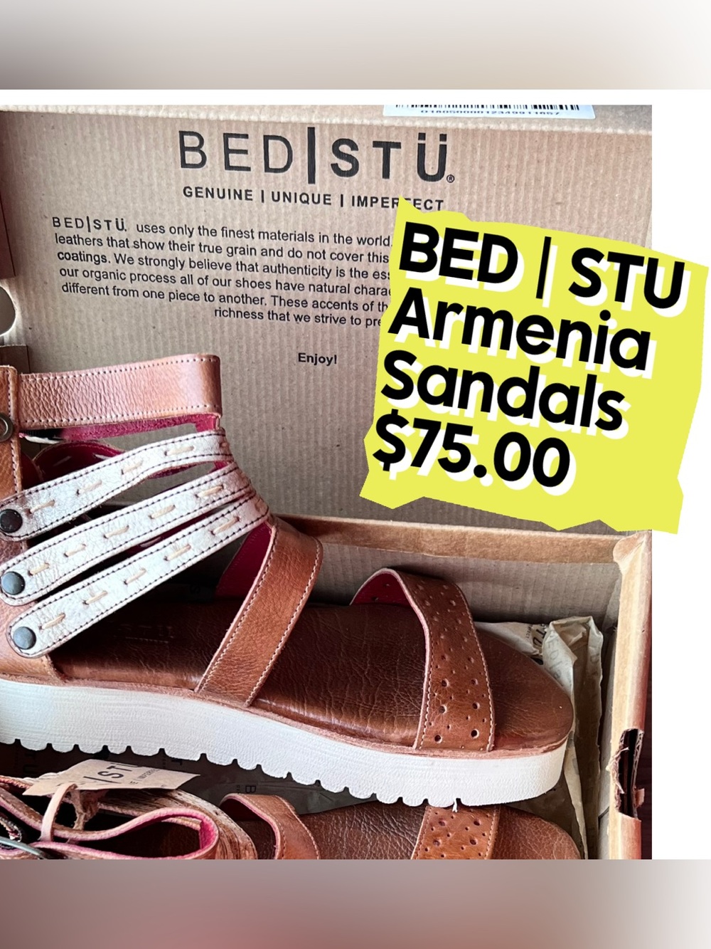 BED STU, Size 9, Artemia, Platform Sandals,NEW in BOX with Tags!